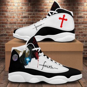 Jesus Faith Portrait Art Basketball Shoes, Christian&hellip;