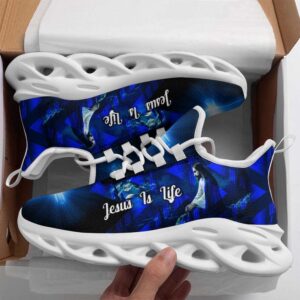 Jesus Is Life Running Sneakers Blue Max&hellip;