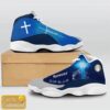 Jesus Pattern Custom Name Basketball Shoes Black And White, Christian Basketball Shoes, Basketball Shoes 2024