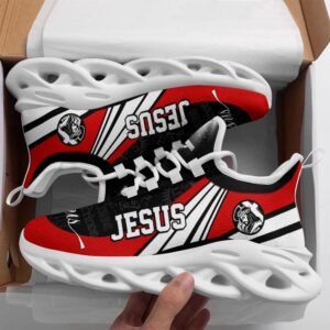 Jesus Running Sneakers Black And Red Max&hellip;