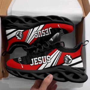 Jesus Running Sneakers Black And Red Max&hellip;