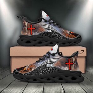 Jesus Running Sneakers Black White Max Soul&hellip;