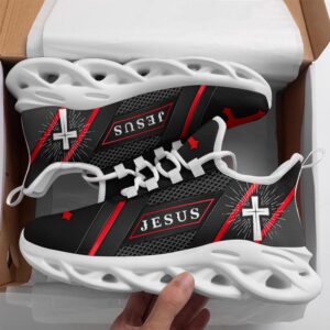 Jesus Running Sneakers Red Black Max Soul&hellip;