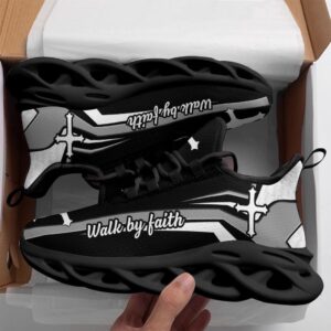 Jesus Walk By Faith Running Sneakers Black&hellip;