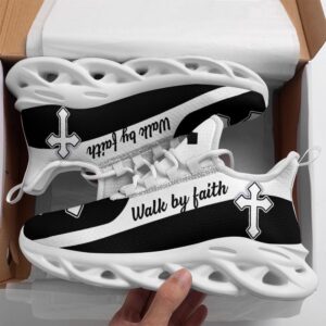 Jesus Walk By Faith Running Sneakers Black&hellip;