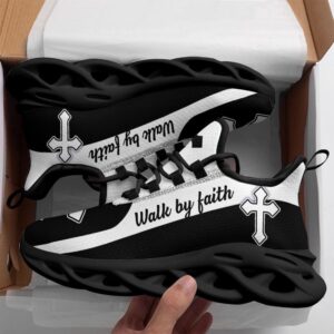 Jesus Walk By Faith Running Sneakers Black&hellip;