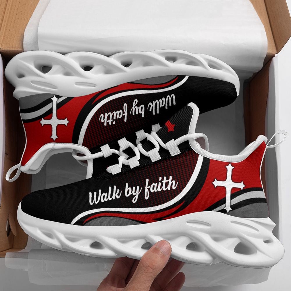 Jesus Walk By Faith Running Sneakers Red Black Max Soul Shoes, Max Soul Sneakers, Max Soul Shoes Jesus Walk By Faith Running Sneakers Red Black Max Soul Shoes, Max Soul Sneakers, Max Soul Shoes