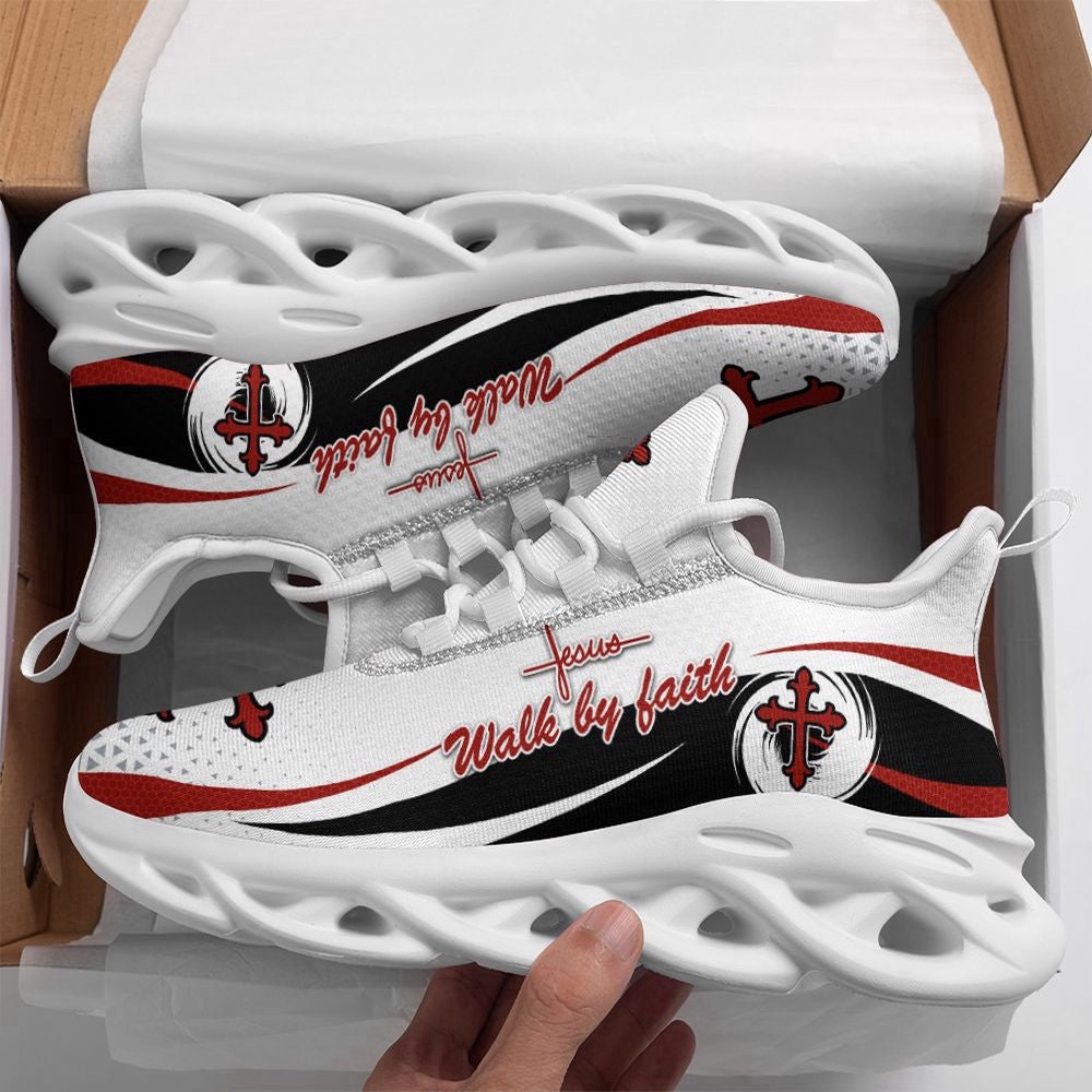 Jesus Walk By Faith Running Sneakers White Max Soul Shoes, Max Soul Sneakers, Max Soul Shoes Jesus Walk By Faith Running Sneakers White Max Soul Shoes, Max Soul Sneakers, Max Soul Shoes