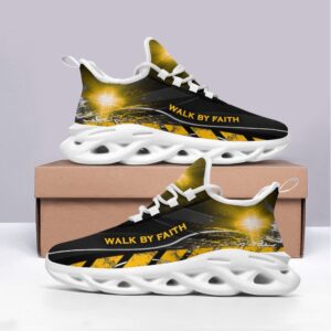 Jesus Walk By Faith Running Sneakers Yellow&hellip;