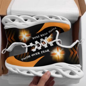 Jesus Yellow Faith Over Fear Running Sneakers&hellip;