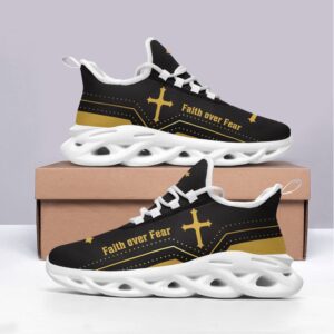 Jesus Yellow Faith Over Fear Running Sneakers&hellip;