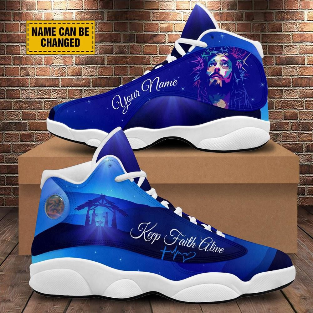Keep Faith Alive Jesus Customized Basketball Shoes, Christian Basketball Shoes, Basketball Shoes 2024