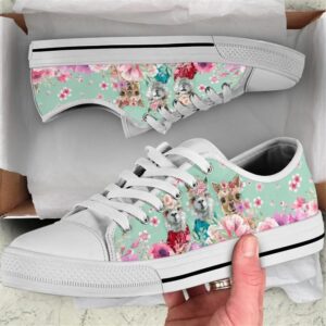 Llama Flower Watercolor Low Top Shoes, Low&hellip;