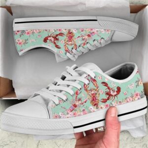 Lobster Flower Watercolor Low Top Shoes, Low&hellip;