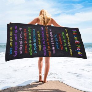 Lords Prayer Beach Towel, Catholic Gifts For&hellip;
