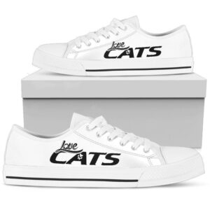 Love Cats White Women’s Low Top Shoes,&hellip;