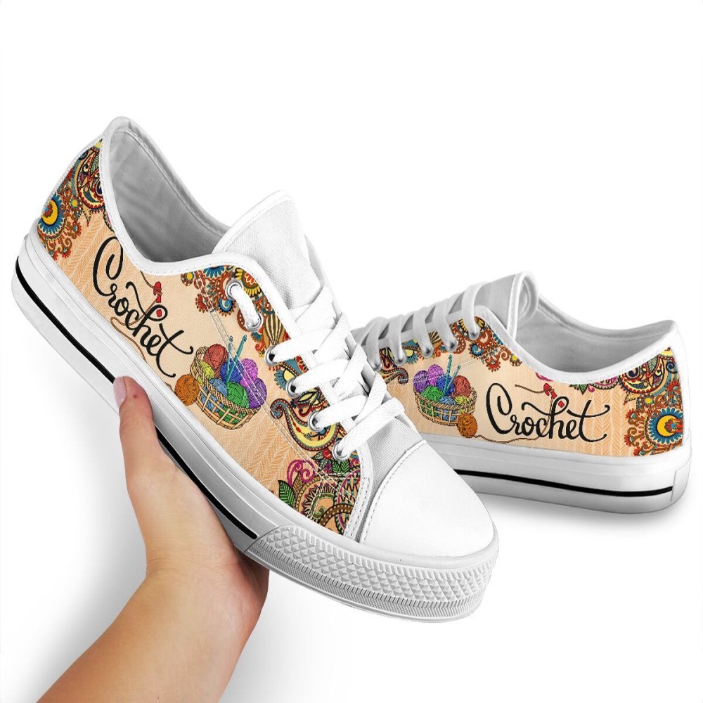 Loving Crochet Low Top Shoes, Low Top Designer Shoes, Low Top Sneakers
