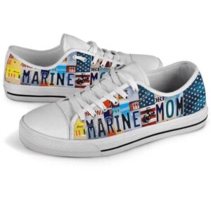 Marine Mom License Plate Low Top Shoes,&hellip;