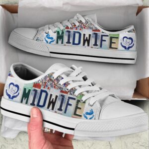 Midwife License Plates Low Top Shoes, Low&hellip;
