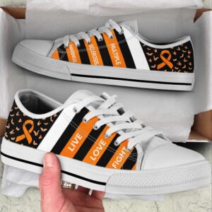 Multiple Sclerosis Shoes Plaid Low Top Shoes&hellip;