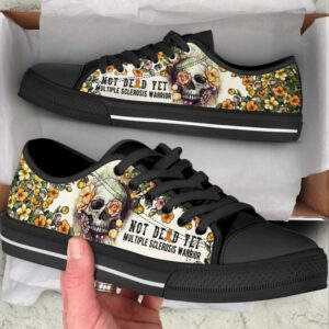 Multiple Sclerosis Shoes Rose Flowers Skull Low&hellip;