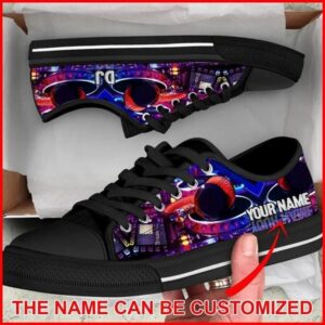 Music DJ Light Personalized Canvas Low Top&hellip;