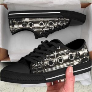 Music Fashion Gift Clarinet Shortcut Low Top&hellip;