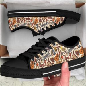 Music Instruments Sketch Canvas Low Top Shoes,&hellip;
