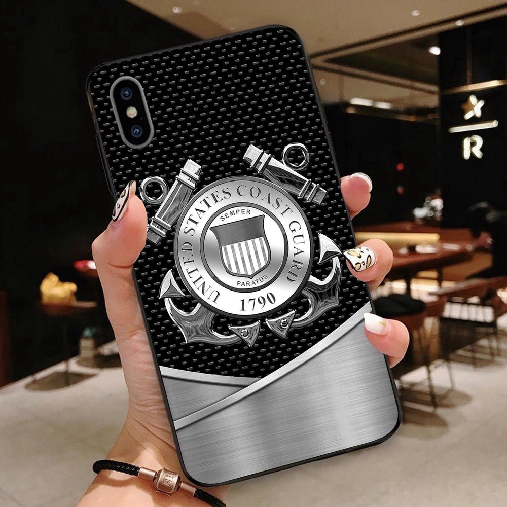 Normal Phone Case All Over Printed United States Coast Guard, Veteran Phone Case, Military Phone Cases