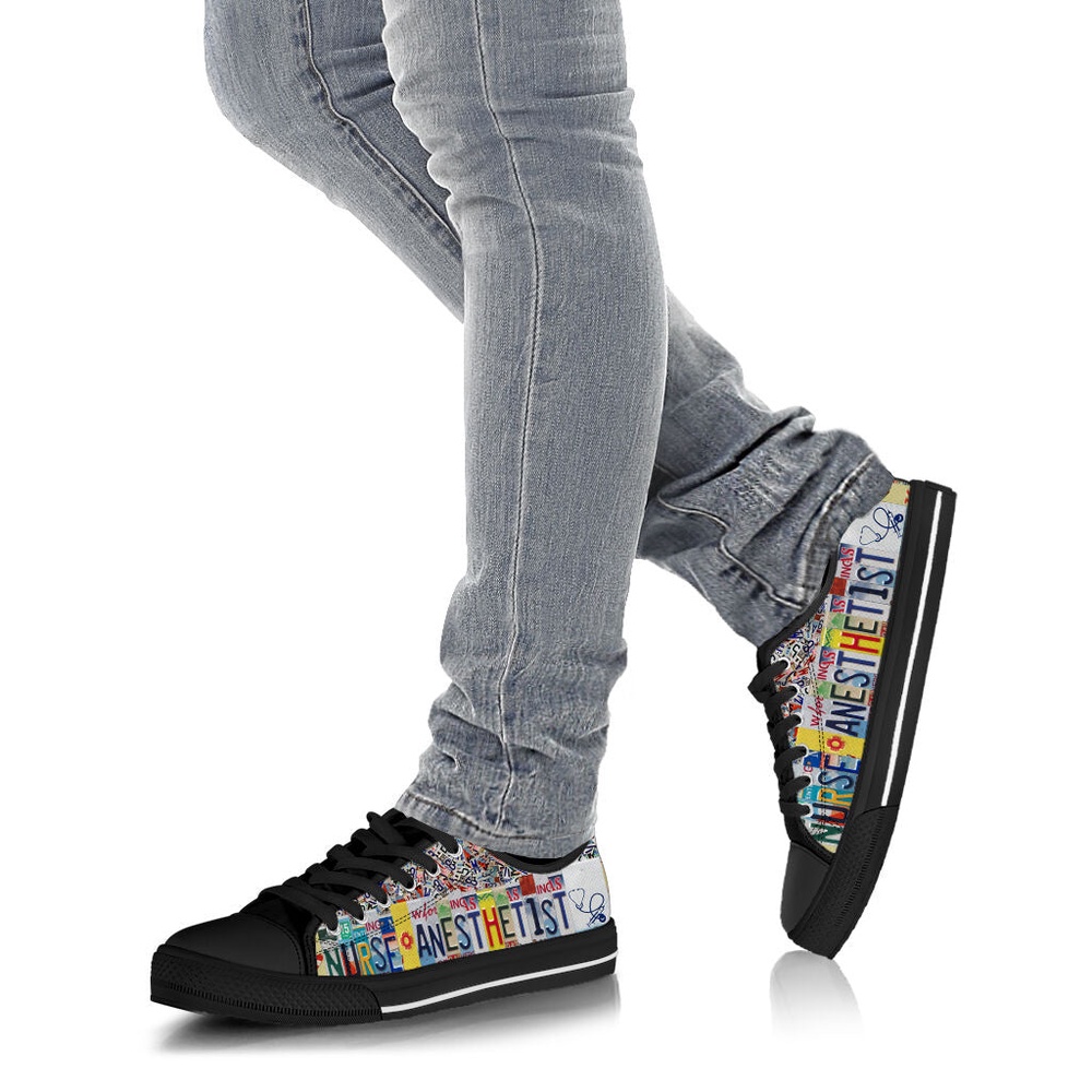 Nurse Anesthetist License Plates Low Top Shoes, Low Top Designer Shoes, Low Top Sneakers