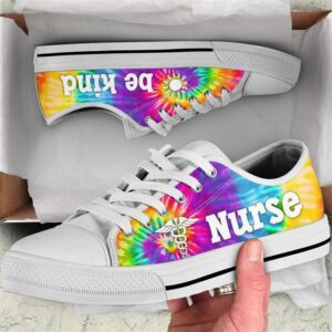 Nurse Bekind Tie Dye Canvas Low Top Shoes Low Top Designer Shoes Low Top Sneakers 2 qpkzph.jpg