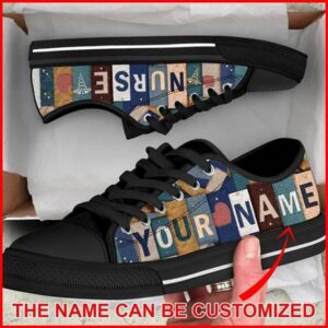 Nurse leather Jeans Personalized Canvas Low Top&hellip;