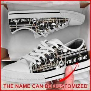 Oboe Shortcut Personalized Canvas Low Top Shoes,&hellip;