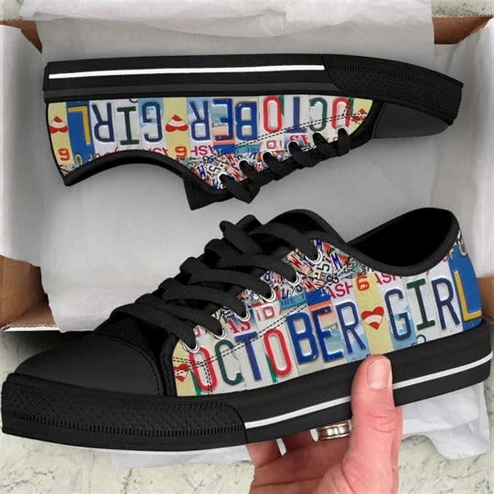 October License Plates Canvas Low Top Shoes, Low Top Designer Shoes, Low Top Sneakers October License Plates Canvas Low Top Shoes, Low Top Designer Shoes, Low Top Sneakers
