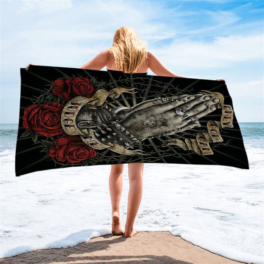 Only God Can Judge Me Beach Towel, Christian Beach Towel, Beach Towel