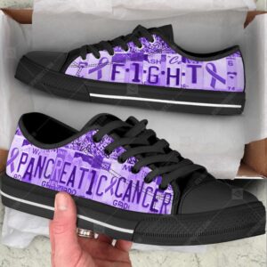 Pancreatic Cancer Low Top Canvas Shoes, Low&hellip;
