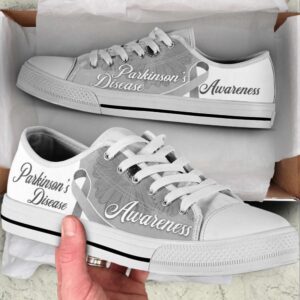 Parkinson’s Shoes Disease Awareness Ribbon Low Top&hellip;
