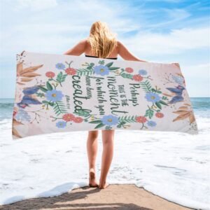 Perhaps This Is The Moment For Which You Were Created Esther 414 Beach Towel Christian Beach Towel Beach Towel 2 itqim7.jpg