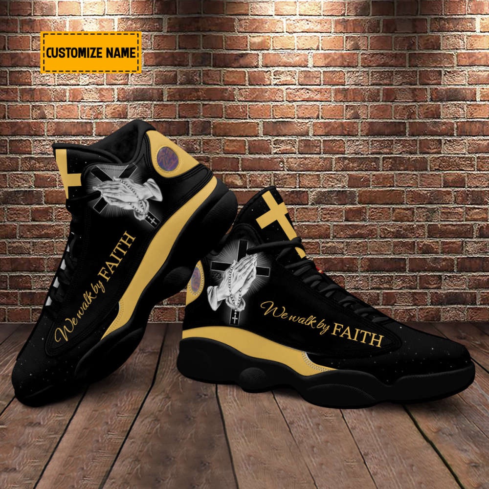 Personalize We Walk By Faith, Jesus Saved My Life Basketball Shoes For Jesus Lovers, Christian Basketball Shoes, Basketball Shoes 2024