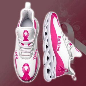 Personalized Believe Hope Breast Cancer Max Shoes,&hellip;