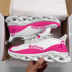 Personalized Believe Hope Breast Cancer Max Shoes,&hellip;