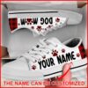 Personalized Dog Mom Holographic Background Low Top Sneaker Malalan, Designer Low Top Shoes, Low Top Sneakers