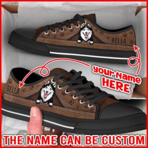 Personalized Husky Dog Lover Shoes Peeking Low Top Sneaker Designer Low Top Shoes Low Top Sneakers 2 rfbbfl.jpg