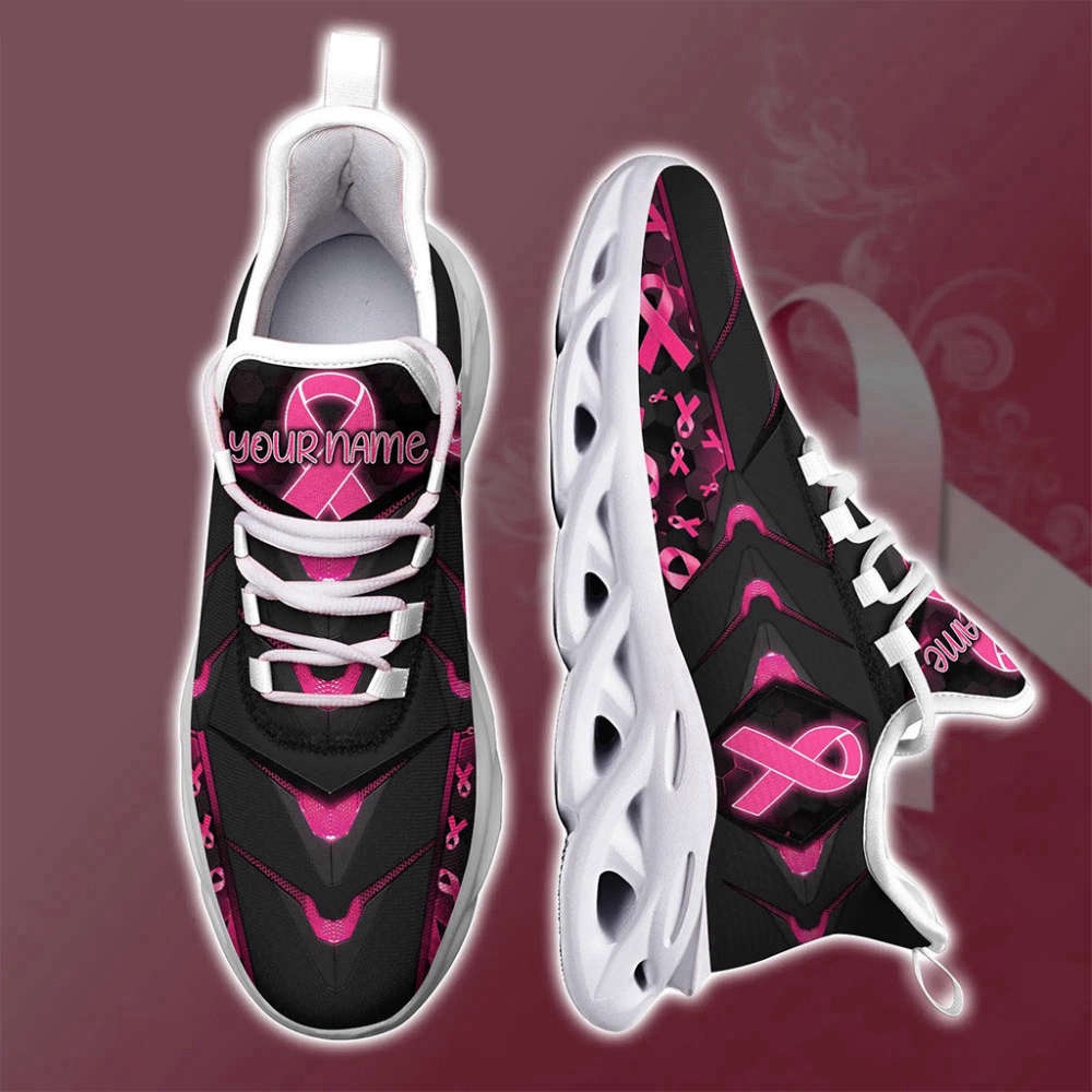 Personalized Name Breast Cancer Awareness Max Shoess, Max Soul Sneakers, Max Soul Shoes