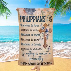 Philippians 48 Whatever Is True Floral Cross&hellip;