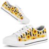 Piano Rainbow Color Canvas Low Top Shoes, Low Top Designer Shoes, Low Top Sneakers
