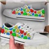Pickleball Color Pattern Canvas Low Top Shoes, Low Top Sneakers, Sneakers Low Top