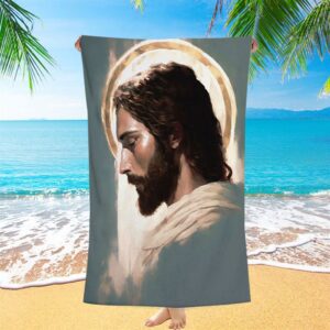 Picture Of Jesus Beach Towel Prints, Christian&hellip;