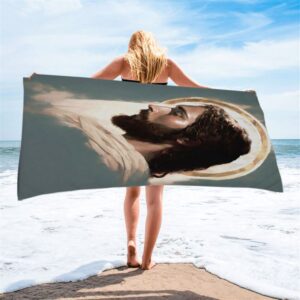 Picture Of Jesus Beach Towel Prints, Christian&hellip;