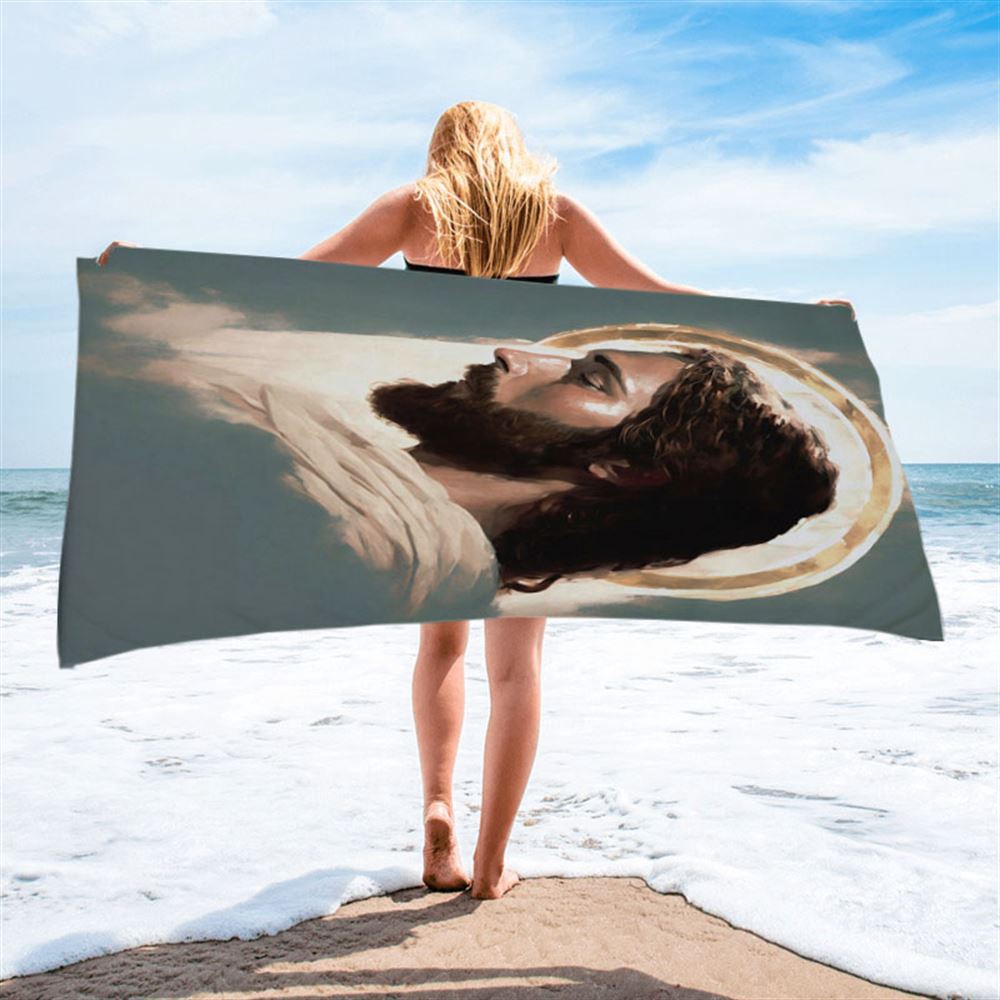 Picture Of Jesus Beach Towel Prints, Christian Beach Towel, Beach Towel